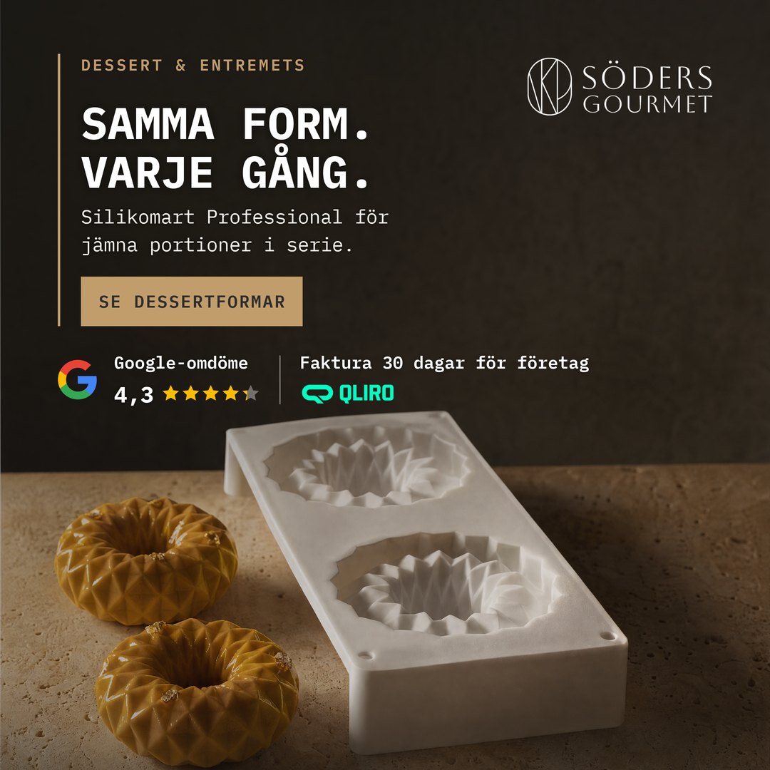 Annons Samma form varje gång, kvadratiskt format